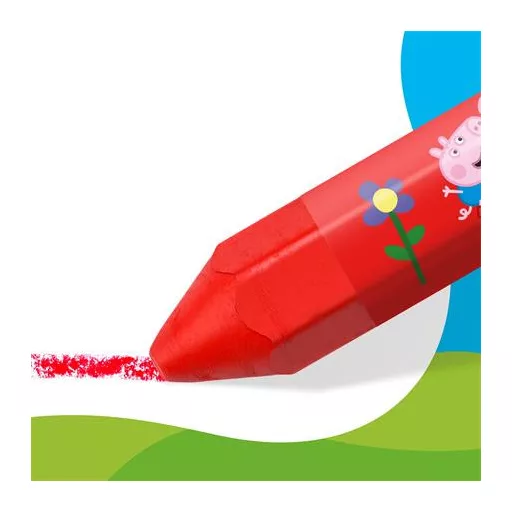 Zsírkréta, hatszögletű, jumbo, STAEDTLER „Noris® junior 224”, Peppa malac, 12 szín