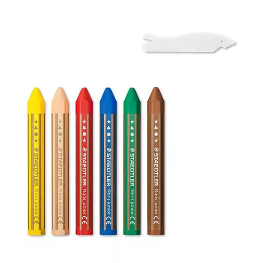 Zsírkréta, hatszögletű, jumbo, STAEDTLER „Noris® junior 224”, Peppa malac, 6 szín