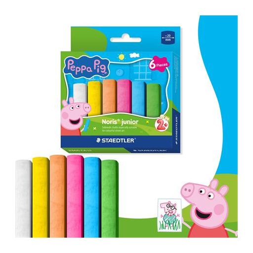 Aszfaltkréta, jumbo, STAEDTLER "Noris® Junior 2365", Peppa malac, 6 szín