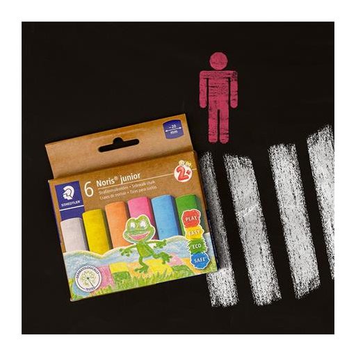Aszfaltkréta, jumbo, STAEDTLER "Noris® Junior 2365", 6 szín