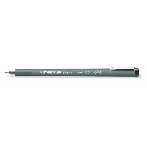 Tusfilc, 0,3 mm, STAEDTLER "Pigment Liner 308", fekete