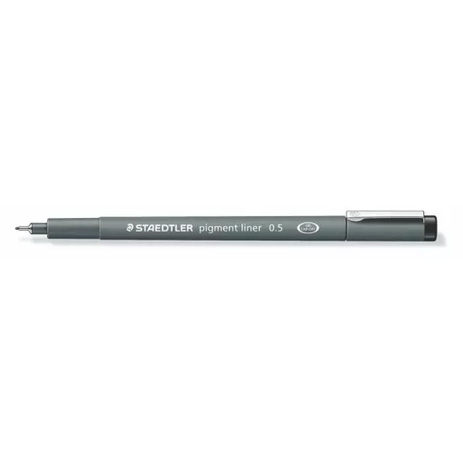 Tusfilc, 0,5 mm, STAEDTLER "Pigment Liner 308", fekete