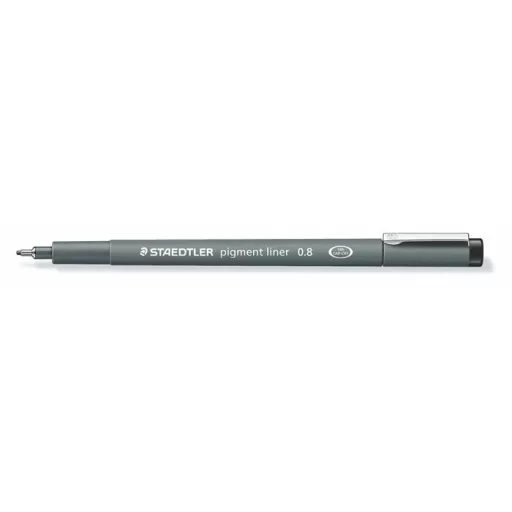 Tusfilc, 0,8 mm, STAEDTLER "Pigment Liner 308", fekete