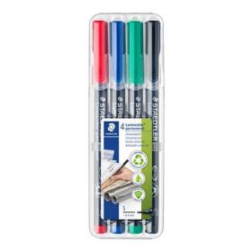   Alkoholos marker készlet, OHP, 0,4 mm, STAEDTLER "Lumocolor® 313 S", 4 különböző szín