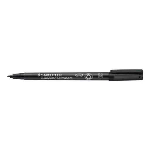 Alkoholos marker, OHP, 1 mm, STAEDTLER "Lumocolor® 317 M", fekete