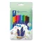 Filctoll készlet, 1 mm, STAEDTLER "Triplus 323", 10 különböző szín