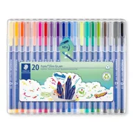   Filctoll készlet, 1 mm, STAEDTLER "Triplus 323", 20 különböző szín