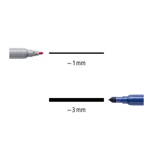 Filctoll készlet, 1/3 mm, kétvégű, STAEDTLER® "3280", 20 különböző szín