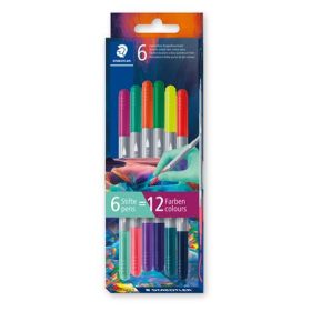   Filctoll készlet, 1/3 mm, kétvégű, kimosható, STAEDTLER® "3280", Multiverzum 1, 6 különböző szín