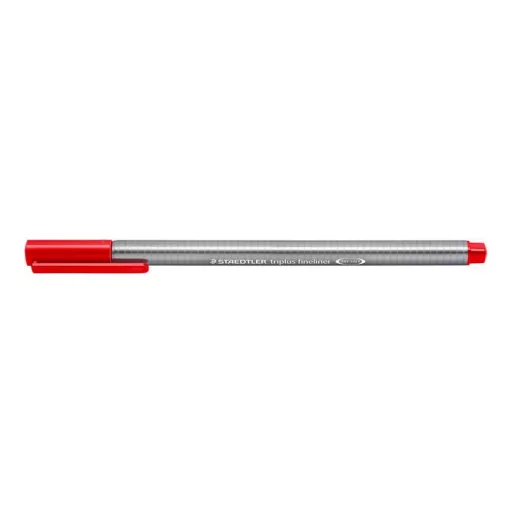 Tűfilc, 0,3 mm, STAEDTLER "Triplus 334", piros