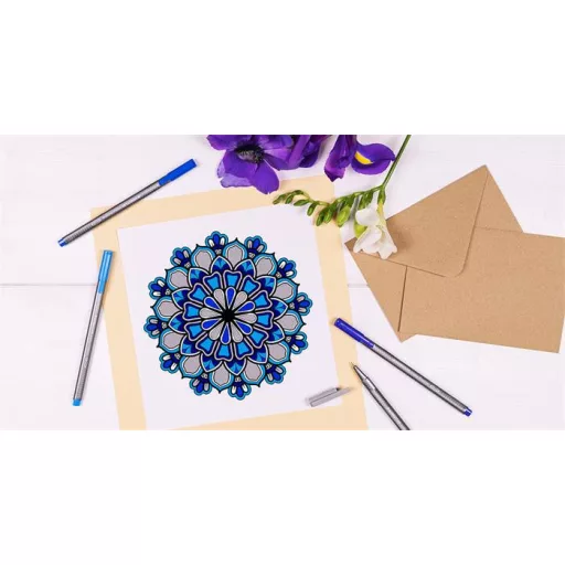 Tűfilc, 0,3 mm, STAEDTLER "Triplus 334", kék