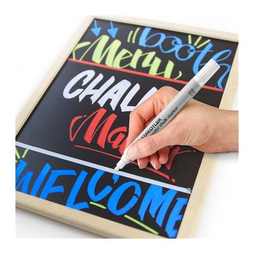 Krétamarker, 2,4 mm, kúpos, STAEDTLER "Lumocolor® 344", fehér