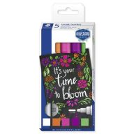   Krétamarker készlet, 2,4 mm, kúpos, STAEDTLER "Lumocolor® 344", 5 különböző szín