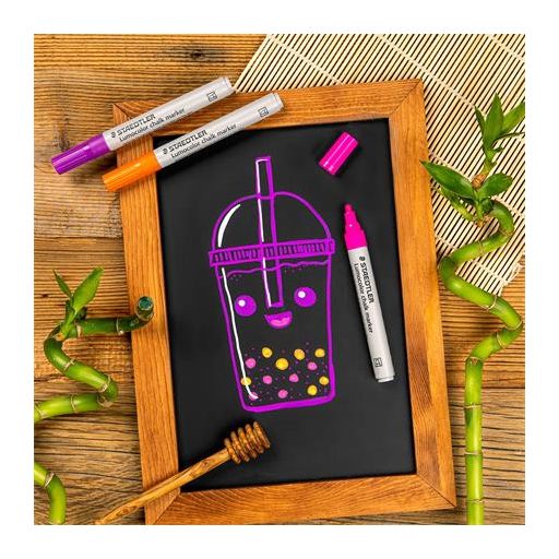 Krétamarker készlet, 2,4 mm, kúpos, STAEDTLER "Lumocolor® 344", 5 különböző szín