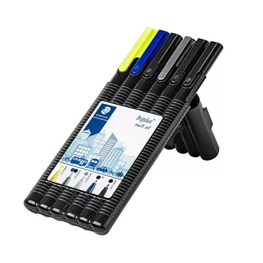 Vegyes írószer készlet, 6 darabos, STAEDTLER "Triplus® multi set 34"