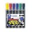 Alkoholos marker készlet, 2-5 mm, vágott, STAEDTLER "Lumocolor® 350", 6 különböző szín