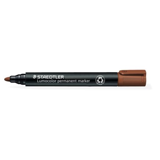 Alkoholos marker, 2 mm, kúpos, STAEDTLER "Lumocolor® 352", barna