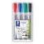 Flipchart marker, 2 mm, kúpos, STAEDTLER "Lumocolor 356", 4 különböző szín