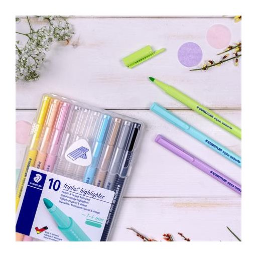 Szövegkiemelő készlet, 1-4 mm, STAEDTLER "362 C", 10 különböző szín