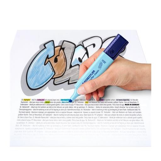 Szövegkiemelő, 1-5 mm, STAEDTLER "Textsurfer Classic Pastel 364 C", égkék