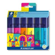   Szövegkiemelő készlet, 1-5 mm, STAEDTLER "Textsurfer® classic 364 C Happy", 6 különböző szín