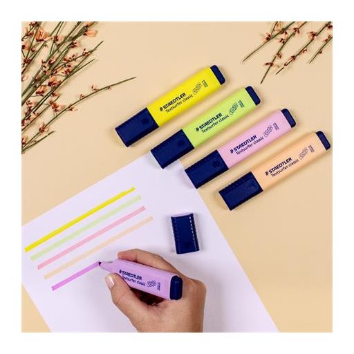 Szövegkiemelő készlet, 1-5 mm, STAEDTLER "Textsurfer Classic Pastel 364 C", 6 különböző szín