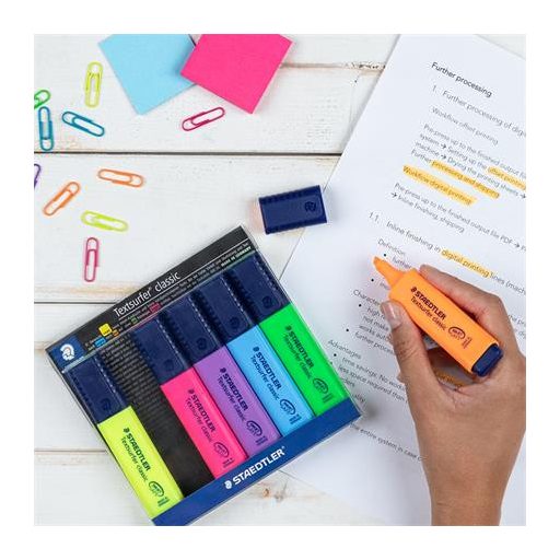 Szövegkiemelő készlet, 1-5 mm, STAEDTLER "Textsurfer Classic 364", 6 különböző szín
