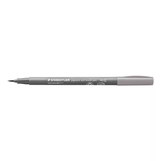 Ecsetirón készlet, STAEDTLER "Pigment 372", 6 különböző fekete és szürke árnyalat