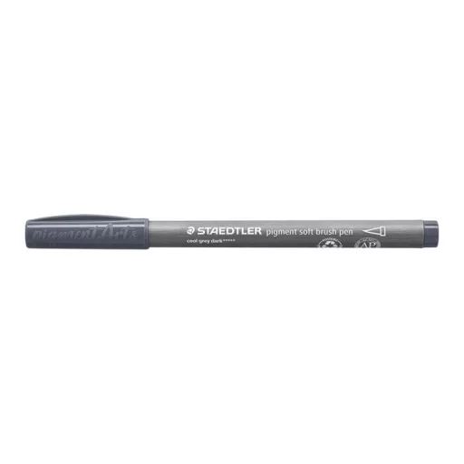 Ecsetirón készlet, STAEDTLER "Pigment 372", 6 különböző fekete és szürke árnyalat