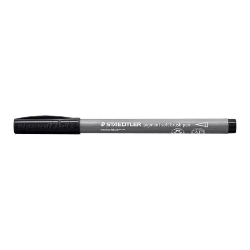 Ecsetirón készlet, STAEDTLER "Pigment 372", 6 különböző fekete és szürke árnyalat