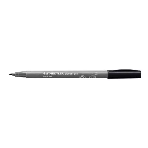 Filctoll, 1 mm, kúpos, 2 db, STAEDTLER® "Pigment pen 376", intenzív fekete