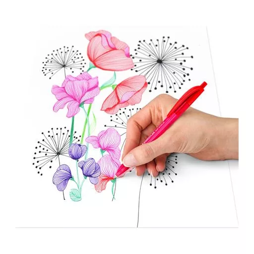 Golyóstoll, 1 mm, nyomógombos, STAEDTLER® "4230 M", 8 különböző szín