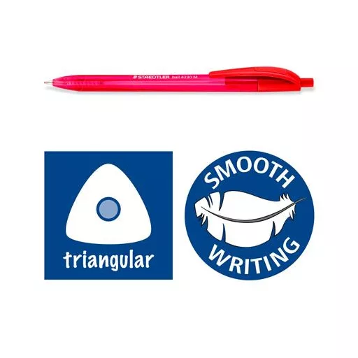 Golyóstoll, 1 mm, nyomógombos, STAEDTLER® "4230 M", 8 különböző szín