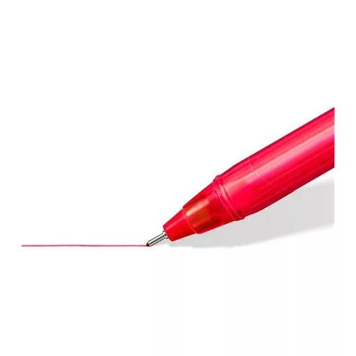 Golyóstoll, 0,3 mm, kupakos, STAEDTLER "Ball 432", piros