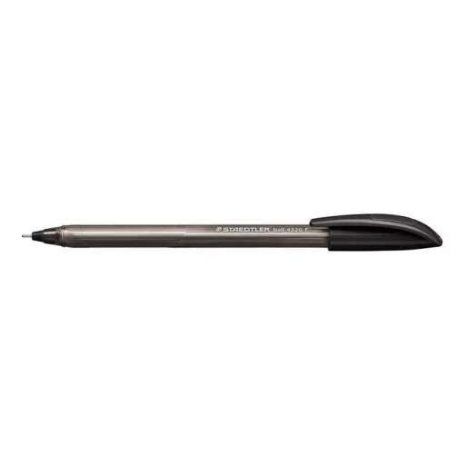 Golyóstoll, 0,3 mm, kupakos, STAEDTLER "Ball 432", fekete