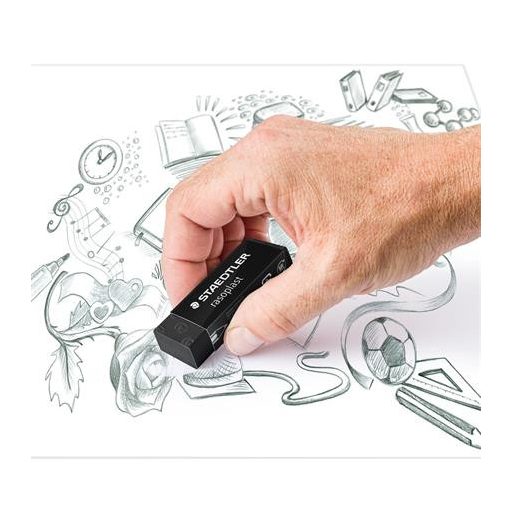 Radír, STAEDTLER "Rasoplast B20", fekete