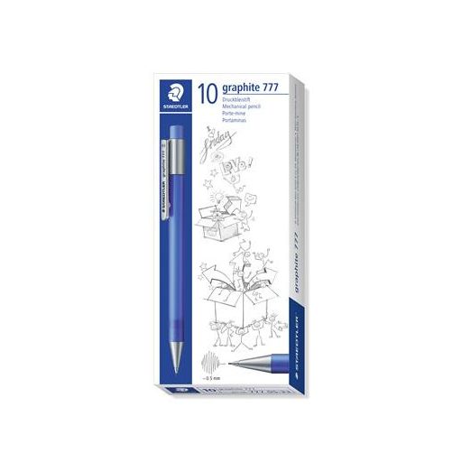 Nyomósirón, 0,5 mm, STAEDTLER "Graphite 777", selyemkék