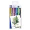 Dekormarker, 1-2 mm, kúpos, STAEDTLER "8323", 6 különböző metál szín, ajándék fekete tusfilccel