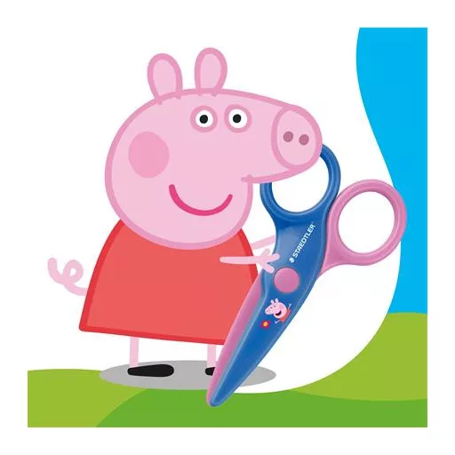 Olló, óvodai, 10 cm, STAEDTLER "Noris® Junior 965", Peppa malac