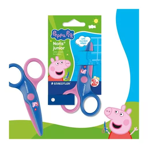 Olló, óvodai, 10 cm, STAEDTLER "Noris® Junior 965", Peppa malac