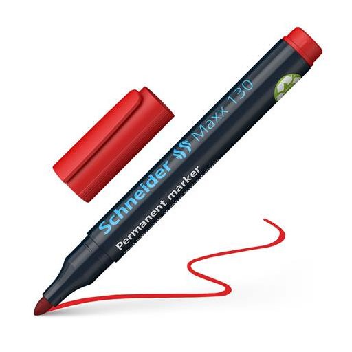Alkoholos marker, 1-3 mm, kúpos, SCHNEIDER "Maxx 130", piros