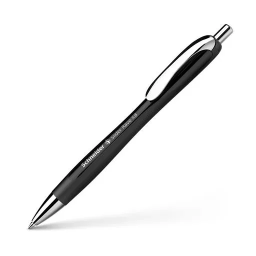 Golyóstoll, 0,7 mm, nyomógombos, SCHNEIDER "Slider Rave XB", fekete, kék