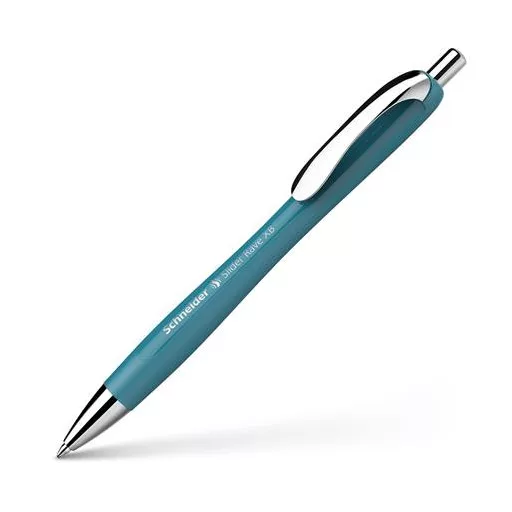 Golyóstoll, 0,7 mm, nyomógombos, SCHNEIDER "Slider Rave XB", türkiz