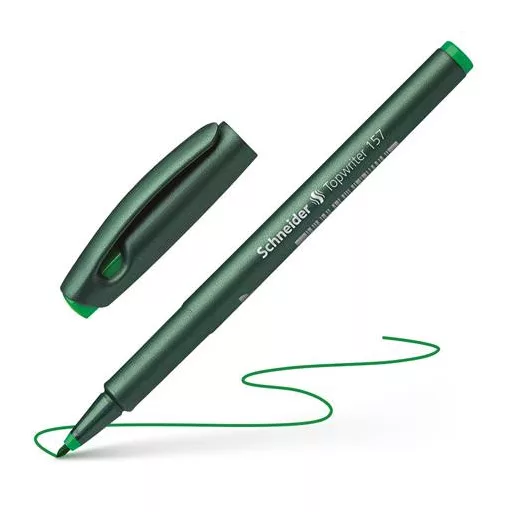 Filctoll, 0,8 mm, SCHNEIDER "Topwriter 157", zöld
