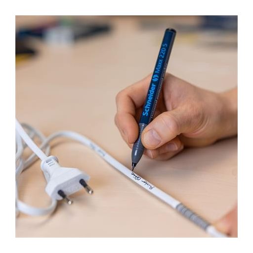 Alkoholos marker, OHP, 0,4 mm, SCHNEIDER "Maxx 220 S", kék