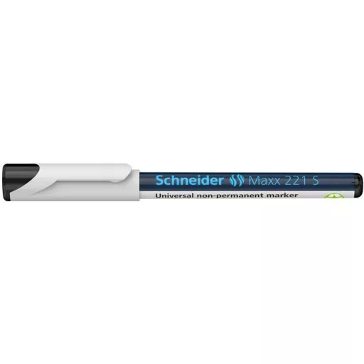 Alkoholmentes marker, OHP, 0,4 mm, SCHNEIDER "Maxx 221 S", fekete
