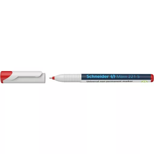 Alkoholmentes marker, OHP, 0,4 mm, SCHNEIDER "Maxx 221 S", piros