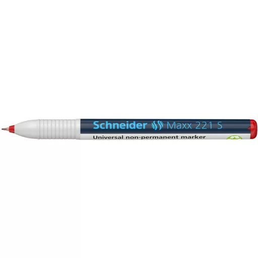Alkoholmentes marker, OHP, 0,4 mm, SCHNEIDER "Maxx 221 S", piros