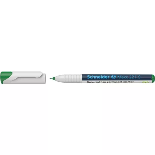 Alkoholmentes marker, OHP, 0,4 mm, SCHNEIDER "Maxx 221 S", zöld