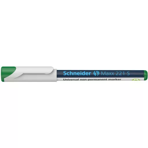 Alkoholmentes marker, OHP, 0,4 mm, SCHNEIDER "Maxx 221 S", zöld